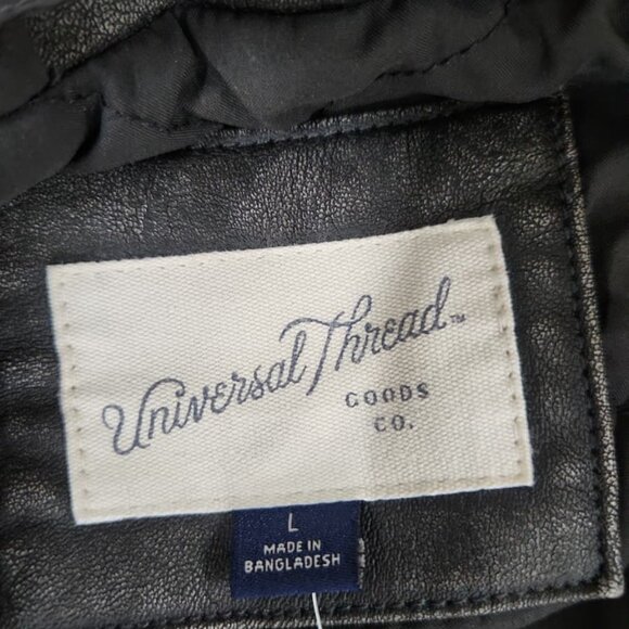 NWT Universal Thread Women's Moto Jacket Faux Leather Faded - Picture 6 of 10